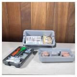 WOOD & LEATHER WORKING TOOLS | Craftsman toolbox with leather working & whittling knives and more. -