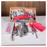 Large Group Hand Tools | Misc. grouping of hand tools including pliers, Truecraft box wrenches, and 