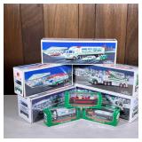 (8pc) Hess Trucks | Including a 2002 Miniature Hess Voyager, and 2004 and 2006 miniature trucks, plu