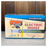 Central Machinery Electric Hoist | New in original box, Item 02954, dual wheel hoist lifts up to 130
