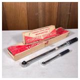 (2pc) MICROMETER TORQUE WRENCHES | Including a half inch drive 20.5 inch long to French up to 250 fo