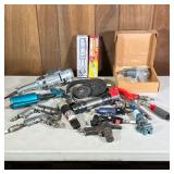 Very Large Group Air Tools | Including Central Pneumatic 3-inch chipping hammer, a paint gun, screw 