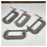 (4pc) Cincinnati C Clamps | 6” standard C clamps by Cincinnati Tool, made in USA