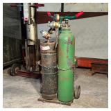 (2pc) Tanks & Dolly | Two large tanks on a Harper Trucks tank dolly.