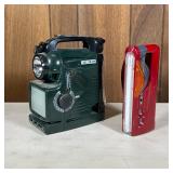 (2pc) Flashlights | Including a Curtis combination flashlight, am/fm tuner, and television, and a mu