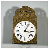 BRUNET A LESAY WAG ON THE WALL CLOCK | French wall clock with two weights and lyre-form pendulum, ha