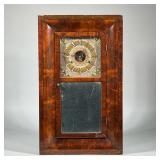 JONATHAN FROST ENAMEL DECORATED CLOCK | Jonathan Frost of Redding, Mass. shelf clock, the face with 