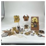 MIXED CLOCK PIECES & PARTS | 4 Boxes of mixed clock pieces in various working order including: Boxes