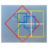 Signed Yaacov Agam Print | Untitled. Serigraph Print. Ed. 142/180. Signed lower right - h. 11.75 x w