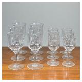 (12pc) Baccarat Wine Glasses | Including a set of 6 stemmed glasses (h. 6 in.) and a set of 6 larger