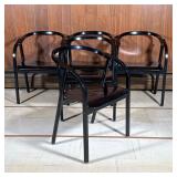 (5pc) WERTHER TOFFOLONI / ARMLEHNSTÜHLE "OTTO CHAIR" | Mid-century modern armchairs / dining chairs,