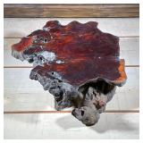 BURLED WOOD LIVE EDGE TABLE | Having an incredible 4 inch thick live edge top with large sections of
