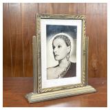 1920s Style Desk Frame | Gilt composition art deco style frame.