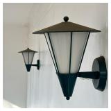 (2pc) Outdoor Wall Sconces | Light fixtures. - h. 11 x w. 10 x d. 10 in