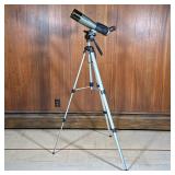 Celestron Spotting Scope | Celestron Ultima 80 angled spotting scope on tripod stand.