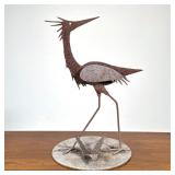 DAN DAY (1953-2016), SCULPTURE | Heron or other bird. Metal. Signed on base - h. 20 in