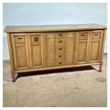 Mid-century Sideboard | American of Martinsville mid-century modern sideboard console cabinet with t