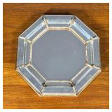 Octagonal Wall Mirror | In a gilt and mirrored frame. - dia. 12 in
