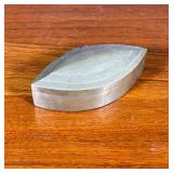 Brass Evil Eye Box | Evil eye shaped box with a hinged lid . - h. 1.5 x l. 4.75 in