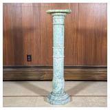TURNED VARIEGATED STONE COLUMN | h. 40 x l. 10 x d. 10 in