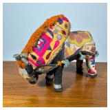 HAND WOVEN INDIAN COTTON BULL FIGURE | h. 10 x l. 13 in