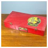 VINTAGE ERECTOR SET IN METAL TIN BOX | h. 3 x w. 16.5 x d. 8.5 in (box)