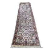 Tabriz Runner | With overall pattern of trees and animals on a beige ground. - w. 35.5 x l. 155 in