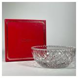 Cartier Cut Crystal Bowl | Cut crystal glass fruit or center bowl, with acid etched signature on bot