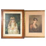 (2pc) EARLY 20TH C. COLOR ENGRAVING PORTRAITS | Early 20th Century color engraving portraits includi