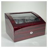 Diplomat Quad Watch Winder | With storage for 5 extra watches. AC/battery powered with dual directio