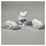 (3pc) ROYAL COPENHAGEN POLAR BEAR FIGURINES | Lot of 3 Royal Copenhagen polar bear figurines includi