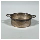GERMAN 800 SILVER DISH | 800 or Continental Silver round dish, marked “800 WTB HEINR SCHNEIDER” 1.7 