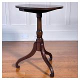 Antique Tripod Candle Stand | Having a round split top - h. 25.5 x dia. 18 in