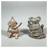 (2pc) KOALA BEAR FIGURINES | Two ceramic koala bear figurine, one by Eva Dalberg - h. 5 x w. 3.25 x 