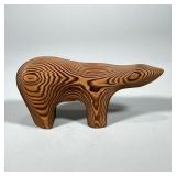 Gerd Untermann (1930-2020) Carved Bear | Mid-Century carved wood bear figurine by Gerd Untermann, si