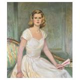 VIRGINIA "KEEP" CLARK (1878 - 1962) OIL PORTRAIT | Portrait of a young woman. Oil on canvas 38 x 32 