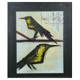 BERNARD BUFFET (French 1928-1999) LITHOGRAPH | Story of Birds. Lithograph on Paper. 12.25 x 9.5 in. 