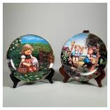 (2pc) Hummel Plates | M. J. Hummel porcelain plates by The Danbury Mint, including Apple Tree Boy an
