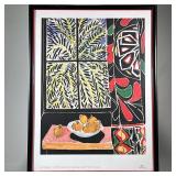 HENRI MATISSE POSTER | “Interior with Egyptian Curtain” Framed poster by Henri Matisse, dated 1948 i