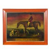 REPRODUCTION ANTIQUE POSTER | Reproduction of antique equestrian engraving, showing M. Charles Davis