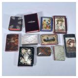 (11pc) ANTIQUE SMALL NOTEBOOKS | Mixed lot of antique notebooks including: mother of pearl, tooled l