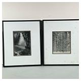 (2pc) PAIR ANSEL ADAMS REPRODUCTION PICTURES | Pair of Ansel Adams reproduction prints of photograph