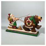 DAVID FRYKMAN CHRISTMAS FIGURE | “Cross-Country Christmas” 1999 Limited Gallery Edition statue by Da