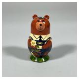 RUSSIAN BEAR NESTING DOLL | 5 piece Russian bear-form nesting doll, marked on bottom “Made in Russia