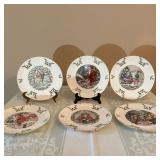 (6pc) Royal Doulton Christmas Plates | Set of Royal Doulton collectible Christmas plates. - dia. 8.2