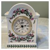 Portmeirion Desk Clock | Vintage porcelain desk/mantle clock from the "Botanic Garden" Collection by