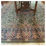Belgian-Made Area Rug - 2 of 2 | Belgian-made area rug featuring green, blue and red swirling motifs