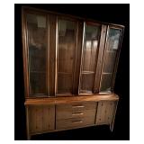 Broyhill China Cabinet | Vintage mid-century modern Broyhill "Saga" walnut china cabinet. n.b. first