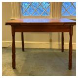 Kitchen Table with Extension Leaves | Antique wooden kitchen table with pull-out extension leaves (w