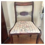 Duncan Phyfe Style Dining Chair | Antique solid mahogany Duncan Phyfe style dining chair/side chair 